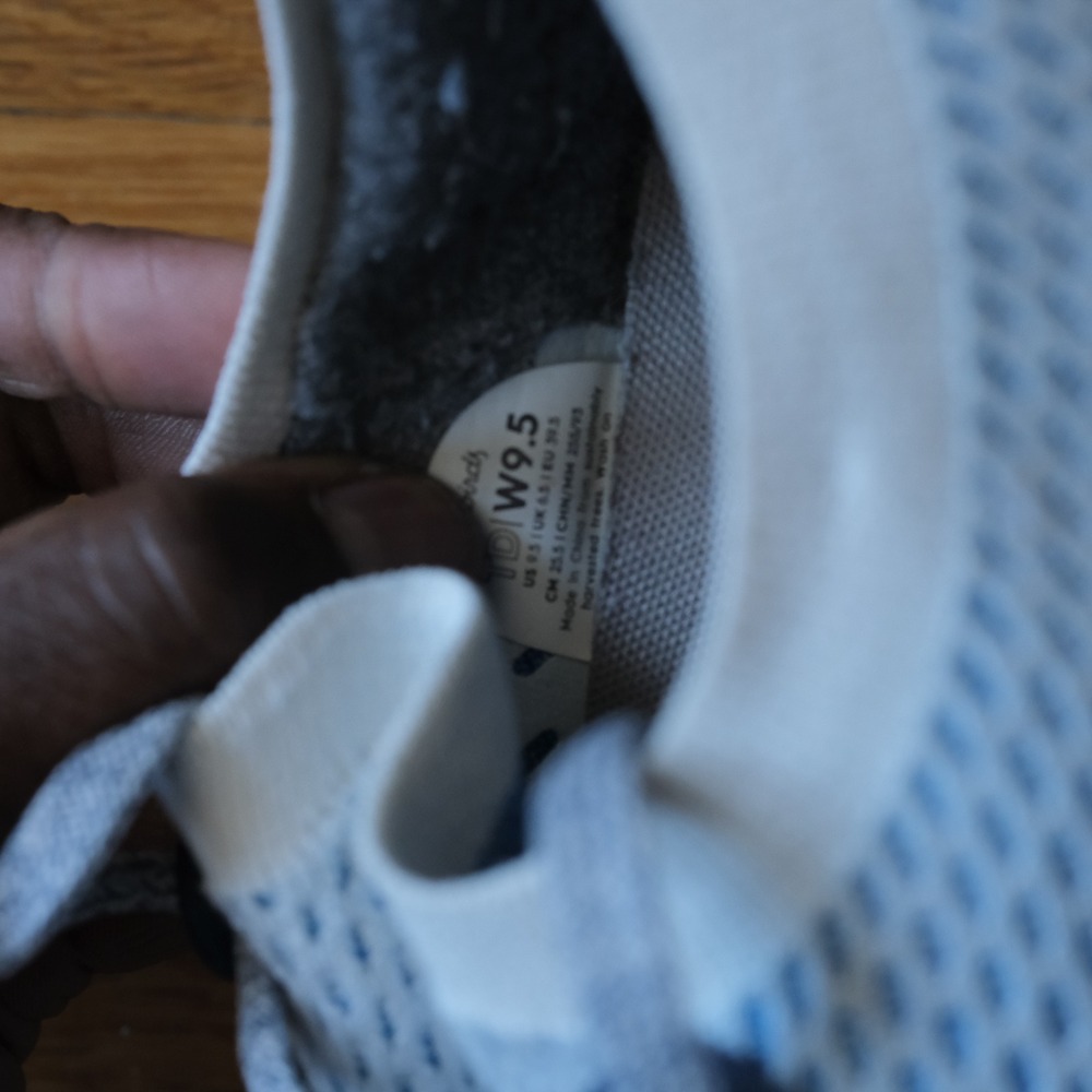 Allbirds Tree Dashers Womens White Blue Sustainable Running Sneakers Size 9.5 - Picture 3 of 6